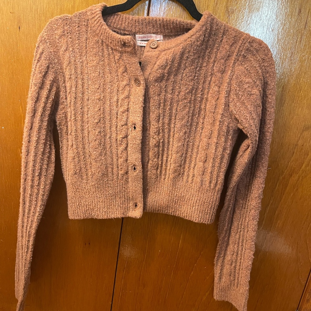 Urban Outfitters fuzzy knit terracotta sweater